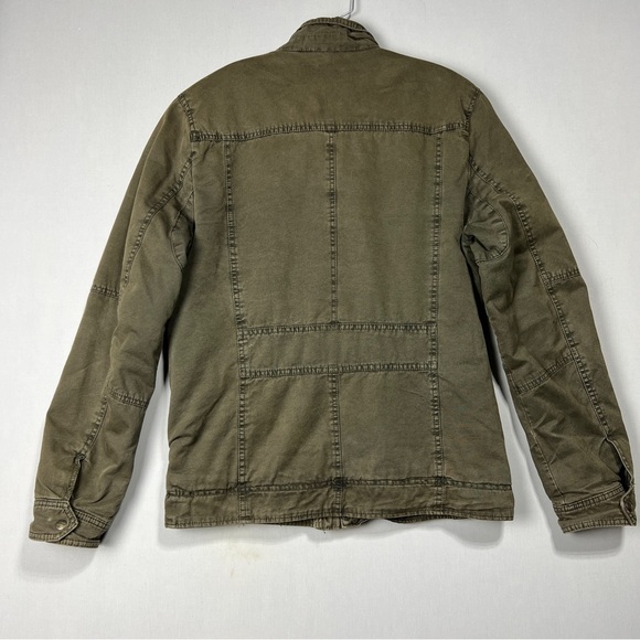 Levi's Men Olive Green Military Field Jacket with Epaulettes Size CH - Picture 8 of 10